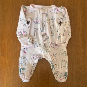 🍊5/$25 Carters Newborn Animal Print Footies with Doible Zipper and Hand Covers